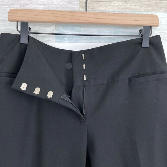 Karen Kane Career Trouser Pants Solid Black Mid Rise Stretch Unlined Womens 4 - Picture 3 of 7